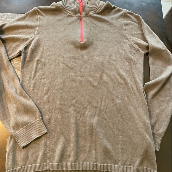 Mountain Warehouse Sweater Base Layer Brown Knit 1/4 Zip Pullover Top Women’s 10 - Picture 1 of 4
